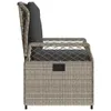 vidaXL Gartensessel 2 Stk. Verstellbar Hellgrau Poly Rattan Produktbild-Vorschau 6