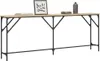 vidaXL Konzolový stôl Sonoma dub 200x29x75 cm odvodený Náhľad obrázku produktu 3