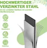 A diagram illustrating the layers of galvanized steel, with feature icons and text. Voir les images du produit