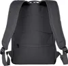 The back view of a dark gray backpack. Produktbild-Vorschau