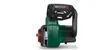 A side view of a green and black electric chainsaw on a white background. Produktbild-Vorschau