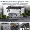 Hollywoodschaukel 2-in-1 mit Liegefunktion 3-Sitze, Stahl Produktbild-Vorschau 8