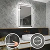 Badspiegel mit LED Beleuchtung und Touch-Schalter - Houston Produktbild-Vorschau 1