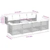 9-tlg. Garten-Sofagarnitur mit Kissen Grau Poly Rattan Produktbild-Vorschau 8