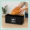 Relaxdays Brotkasten, Bambusdeckel, Metall, HxBxT: 13,5 x Produktbild-Vorschau 3