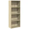 vidaXL Regál Sonoma dub 60x30x152 cm Materiál na báze dreva Náhľad obrázku produktu 1