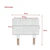 Gril 54x34cm se 2 dřevěnými rukojeťmi ocelový chromovaný Náhled obrázku produktu 2