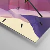 Wanduhr - Quadrat - Glasuhr - Abstraktion Berge Rosa - Produktbild-Vorschau 5