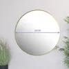 LUSTRO ŁAZIENKOWE ŚCIENNE OKRĄGŁE RAMA LOFT ZŁOTE 50 cm Podgląd zdjęcia produktu 2