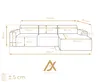 AX LIVING Couch Sofa L Form Didim mini Creme 310 cm breit, Produktbild-Vorschau 4