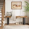 Banc d'entrée en bois massif Wanbor, 120 cm, style Voir les images du produit 3