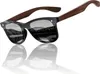 Schwarze Polarisierte Sonnenbrille aus Walnussholz UV400 Produktbild-Vorschau 1