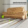 Outsunny Kaminholzregal Außen Stahl 213 x 66,5 x 150 cm Produktbild-Vorschau 5