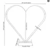 2m gazon mariage arc en forme de cœur fer ballon fleurs Voir les images du produit 2