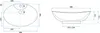 Technical drawings of a sink with dimensions. Náhled obrázku produktu