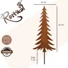 Rostikal Vintage Deko Tannenbaum 33 cm Blumenstecker Produktbild-Vorschau 2