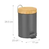Relaxdays Mülleimer Bad, 3 l, Kosmetikeimer Produktbild-Vorschau 4