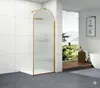 Paroi de douche italienne flûtée - 120 x 195 cm - Or brossé Voir les images du produit 2