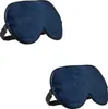INF Masque de nuit en soie de mûrier, pack de 2 Bleu foncé Voir les images du produit 2