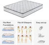 A mattress with marketing images below it showing features. Produktbild-Vorschau