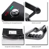 A collage of four close-up images showing different parts of a black electric crepe maker. Náhľad obrázku produktu