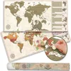 Mapa świata typu „scratch map” w stylu vintage – plakat w Podgląd zdjęcia produktu 2