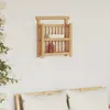 vidaXL Wandregal Wandhalterung Natur 40 x 13 x 44 cm Bambus Produktbild-Vorschau 2