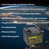 A battery is shown against a background of Earth from space, with text listing product features. Voir les images du produit