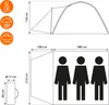 ECD Germany Campingzelt für 3 Personen 210x180x120cm Produktbild-Vorschau 7