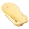 A yellow baby bathtub with a cartoon fox and balloons printed on it. Produktbild-Vorschau