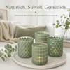 Boltze Windlicht Set Grün Glas 4-teilig gemustert Produktbild-Vorschau 7
