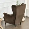 2-dílný kryt křídla židle, křídlo židle Velvet Slipcovers Náhled obrázku produktu 4