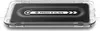 A clear plastic applicator case with a black insert holding a screen protector, with instructions printed on the case. Náhľad obrázku produktu