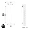 SONNI 900×311 mm Bianco Radiatore a pannello monostrato Anteprima dell’immagine prodotto 8