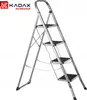 A silver step ladder with black anti-slip treads is shown against a white background. Náhľad obrázku produktu