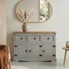 Sideboard RAMON Landhausstil Kommode Kiefer massiv grau Produktbild-Vorschau 7
