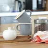 Krüger Becher - Blechbecher emailliert - D: 8cm - 0,35L - grau, creme - 2 Stück Produktbild-Vorschau