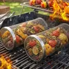 Grillkorb Edelstahl rund – Zylinder Grillnetz mit Griff für Produktbild-Vorschau 2