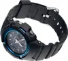 A close-up, angled view of a black and blue Casio G-Shock watch against a white background. Produktbild-Vorschau