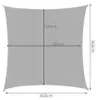 GARDLOV 23164 Sonnensegel 3,6x3,6 m grau Produktbild-Vorschau 4