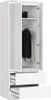Kleiderschrank AKORD S60 mit Spiegel Weiß 60 cm 2 Türen 2 Produktbild-Vorschau 2