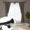 280 cm Jednořadá garnýž Ø25 mm Monaco černá matná kovová Náhled obrázku produktu 6