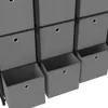 vidaXL Étagère cube avec boîtes 15 compartiments noir Voir les images du produit 5