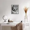 Gerahmtes Poster - Schwarzer Rahmen - Nashorn Monochrom Produktbild-Vorschau 6