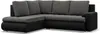 Links Ecksofa mit Schlaffunktion Foresta, Ottomane, Produktbild-Vorschau 1