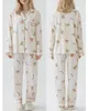 Pyjama - für Frauen - Hose mit langärmeligem Shirt - Produktbild-Vorschau 4
