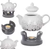 KADAX Théière 1L avec réchaud Set, Cafetière en porcelaine Voir les images du produit 1