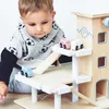 Holzparkhaus mit Aufzug - 3-stöckige Garage - mit Autos und Produktbild-Vorschau 3