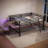 Hochbett mit Schreibtisch und LED-Beleuchtung, 140x200 cm, Produktbild-Vorschau 3