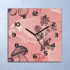 Wanduhr Echt-Glas-Küchenuhr Pilze mit Igel Quarz Lautlos Produktbild-Vorschau 1